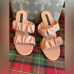 French Connection Women's Ruched Sandals Size 8